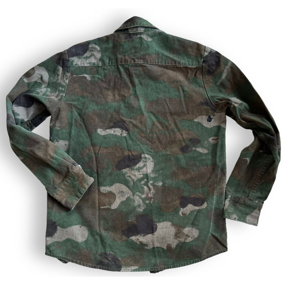 Volcom Big Kid Boys Huckster Camo Shirt Sz Large 12 Y Skater - Picture 4 of 6